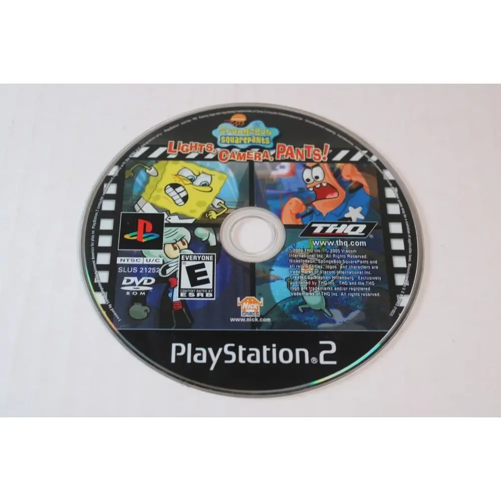 SpongeBob SquarePants: Lights, Camera, Pants (Sony Playstation 2, PS2) Disc Only